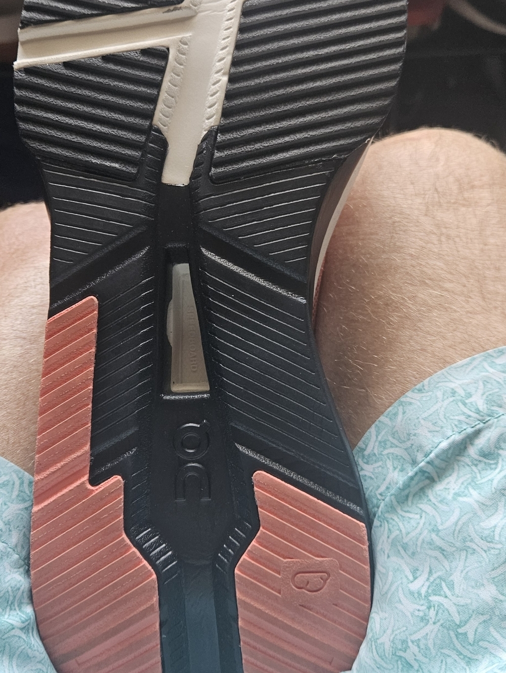 LIKE NEW- Mens, On CloudNova X, Coral and Black SZ. 12 - Picture 11 of 12